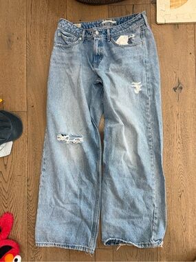 Levi’s Low Loose Baggy Distressed Jeans Light Wash 31x30